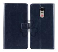 TienJueShi Dark Blue Book Stand Retro Business Flip Leather Protector Phone Case For Swissvoice s510-C s510-M 5 inch Cover Etui Wallet
