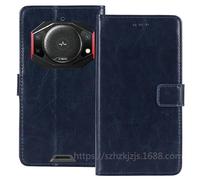 TienJueShi Dark Blue Book Stand Retro Flip Leather Protector Phone TPU Silicone Case For FOSSiBOT F101P 5.45 inch Gel Cover Etui Wallet