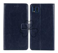 TienJueShi Dark Blue Book Stand Retro Flip Leather Protector Phone TPU Silicone Case For IMO Q5 5.5 inch Gel Cover Etui Wallet