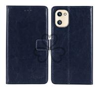 TienJueShi Dark Blue Book Stand Retro Flip Leather Protector Phone TPU Silicone Case For UMIDIGI C1 Plus 6.5 inch Gel Cover Etui Wallet