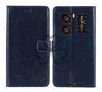 TienJueShi Dark Blue Book Stand Retro Flip Leather Protector Phone TPU Silicone Case Gel Cover Etui Wallet For Oukitel WP300 5G 6.8 inch