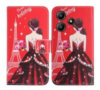 TienJueShi Dream Girl Fashion Stand TPU Silicone Book Stand Flip PU Leather Protector Phone Case Cover Etui Wallet For Oscal MARINE 2 6.56 inch