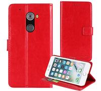 TienJueShi Red Book Stand Premium Retro Business Flip Leather Protector Case Cover Skin Etui Wallet For EE Hawk 5 inch