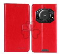 TienJueShi Red Book Stand Retro Flip Leather Protector Phone TPU Silicone Case For FOSSiBOT F101 5.45 inch Gel Cover Etui Wallet