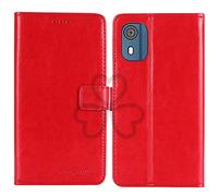 TienJueShi Red Book Stand Retro Flip Leather Protector Phone TPU Silicone Case For Nokia Co2 5.45 inch Gel Cover Etui Wallet