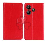 TienJueShi Red Book Stand Retro Flip Leather Protector Phone TPU Silicone Case Gel Cover Etui Wallet For Oscal MARINE 2 6.56 inch