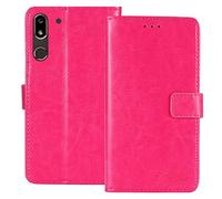 TienJueShi Rosa Book Stand Retro Flip Leather Protector Hard PC Case For Doro 8080 5.7 inch Gel Cover Etui Wallet