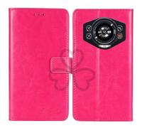 TienJueShi Rosa Book Stand Retro Flip Leather Protector Phone TPU Silicone Case Gel Cover Etui Wallet For DOOGEE S Cyber 6.58 inch