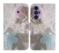 TienJueShi Sea Star Fashion Style Book Stand Flip PU Leather Magnet Card slot Protector Phone Case Cover Etui Wallet For HeyxFome H4 Cheap 2025 4G 6.6 inch Dark Blue