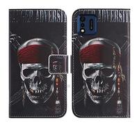 TienJueShi Skull Fashion Stand TPU Silicone Book Stand Flip PU Leather Protector Phone Case For IMO Q5 2022 5.5 inch Cover Etui Wallet