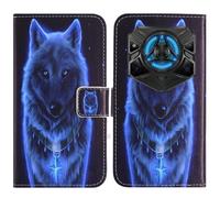 TienJueShi Wolf Fashion Stand TPU Silicone Book Stand Flip PU Leather Protector Phone Case Cover Etui Wallet For DOOGEE Blade 20 Play 6.6 inch