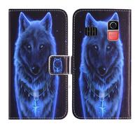 TienJueShi Wolf Fashion Style Book Stand Flip PU Leather Magnet Card slot Protector Phone Case Cover Etui Wallet ForTosaju CHAKEYAKE Uleway Big Button