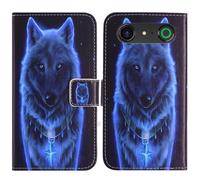 TienJueShi Wolf Fashion Style Book Stand Flip PU Leather Magnet Card slot Protector Phone Case Cover Etui Wallet For Doro Aurora A10 4.5 inch