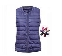 TienNew Womens Down Gilet(Large Size S-6XL) - Lightweight Bodywarmers Sleeveless Collarless Padded Quilted Zip Packable Vest Jacket (M,Blue)