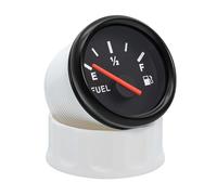 TIEOAXFT 2" 52mm Water Level Gauge With Red Light 0-90 Ohm Fuel Level Meter Oil Tank Level Indicator For Gasoline Car Boat 12V 24V(Dark Grey)