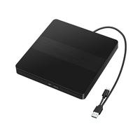 TIEOAXFT 2 in 1 USB 3.0 Type C External DVD RW CD Writer Slim Drive Burner Reader Player Optical Drives For Laptop PC Portable DVD Burner