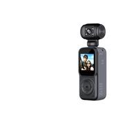 TIEOAXFT 4K Dual front and rear cameras Pocket Camera WIFI Vlog 180° Rotatable Anti-shake Bodycam Sports Action Portable Recorder(64GB)
