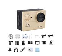 TIEOAXFT Action Camera with Image Stabilization, Ultra HD 4K 30fps, Waterproof Mini Sport with Remote Control(32G Card; Silvery)