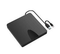 TIEOAXFT External Drive, USB3.0 and Type-C Burner Portable DVD/CD/Player, 3D Optical Drive For PC Laptop