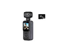 TIEOAXFT Handheld Sports Pocket Camera 2K QHD Display 270° Rotatable WIFI Control Video Recorder Motion(32G memory card)