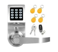 TIEOAXFT NDL302 Keyless Electronic Digital Smart Door Lock, Keypad. Smartcode Security & Control Access(Silver,4 Key Fobs)