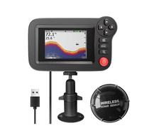 TIEOAXFT Portable Fish Finder Transducer Sonar Sensor Water Depth Finder LCD Screen Echo Sounder Fishfinder with Fish Attractive Lamp for For Fishing for Ice,Lake and Boat Fishing