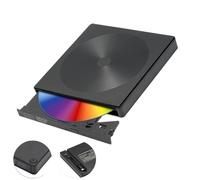 TIEOAXFT TISHRIC External CD DVD Reader USB2.0/3.0/Type-c External Disk Drive CD-ROM DVD-ROM Optical Only Read For Laptop Desktop PC(Model 1)