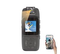 TIEOAXFT Ultra HD Action Min Soprts Camera 180 Rotatable Vlog Wifi mini Waterproof Case Helmet Travel Bicycle Driver Recorder(4K WiFi Camera 32G)