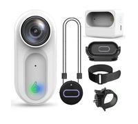 TIEOAXFT Upgraded Waterproof Big Battery 1080P 64GB Small WiFi video portable thumb pocket action sports mini camera(128GB,White)