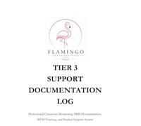 Tier 3 Support Documentation Log: Professional Tier 3 Intervention & Intensive Support System