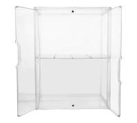 Tier Bottle Storage Organizer Acrylic Double Doors | Stackable Countertop Cabinet, Display Case for Nursery or Bathroom, Accommodates Pump Parts and Jars