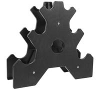 Tier Dumbbell Rack Plastic Stand for Small Free Weights | Portable Vertical Design, Smooth Corners and Stable Base, Black PP Build for Apartment Home Gym Use