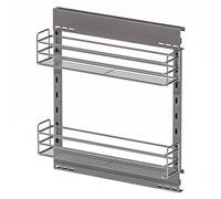 Tier Pull Out Cabinet Organizer Deep, Full Extension Slide Out Drawers for Framed Cabinets, Sliding Shelves in Kitchen Pantry Bathroom with Soft Close,Left-side Fixed- Cabinet