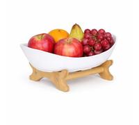 Tiered Fruit Bowl | Serving Bowls for Snacks & Dessert | Fruit Basket | Serving Platters For Parties | Food Stand | Afternoon Tea Stand | Serveware for Weddings, Conferences, Events (1-Tier)