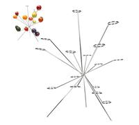 Tiered Fruit Bowl, Sturdy Metal Fruit Bowls for The Kitchen, Silver Alloy Exploding Fruit Stand, 360° Display Fruit Holder, Vegetable Rack for Kitchen Counter Dining Table Decor Living Room Decor