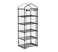 Tiered pvc film greenhouse for balcony multi-level plant house lightweight