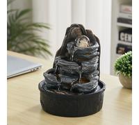Tiered Rock Cascading Tabletop Water Fountain