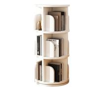 Tiered Rotating Bookshelf - Space-Saving 2/3/4/5 Tier Bookcase for Kids & Adults - Stylish White Storage for Bedroom, Living Room & Study - 39x99cm