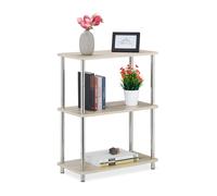 Tiered shelving Freestanding Bookcase Low Kitchen Rack Modern Easy Assembly