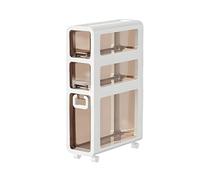 Tiered Slim Bathroom Storage Cabinet with Wheels 3 4 5 Level Multifunctional nizer for Small Spaces Kitchen Pantry Cart 68cm Tall Narrow Storage Solution