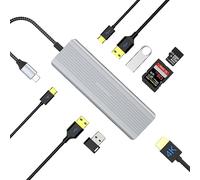 Tiergrade USB C Hub Multiport Adapter Dock Station with 4K HDMI, 100W PD, 2*USB 3.0, 1*USB C, SD Card Reader for Chromebook Pixel, Dell XPS 13/15