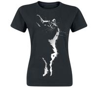 Tierisch Cat Silhouette T-Shirt black XL