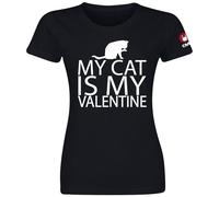 Tierisch My Cat is My Valentine T-Shirt black 3XL