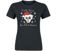 Tierisch Owl Be Home For Christmas T-Shirt black S