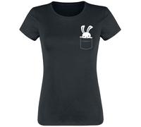 Tierisch Pocket Rabbit T-Shirt black S