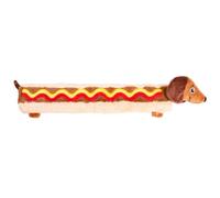 Fizz Creations Sausage Dog Long Hot Water Bottle - 55 cm Plush Dachshund Novelty Hot Dog Design, Removable Rubber Bottle. for Dog Lovers, Cramps & Cold Nights. Warm Hug Companion.
