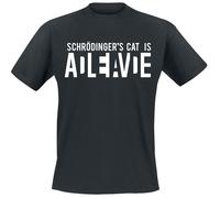 Tierisch Schrödinger's Cat Is Alive T-shirt black S