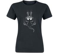 Tierisch Slipping Cat T-Shirt black M