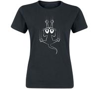 Tierisch Slipping Cat T-shirt black S