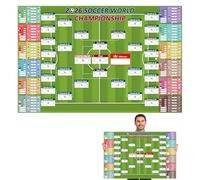 Tierong 2026 World Cup Schedule Poster,Soccer Tournament Poster, Party Decorations Matches Wallchart （39.4×25.6 inch ）